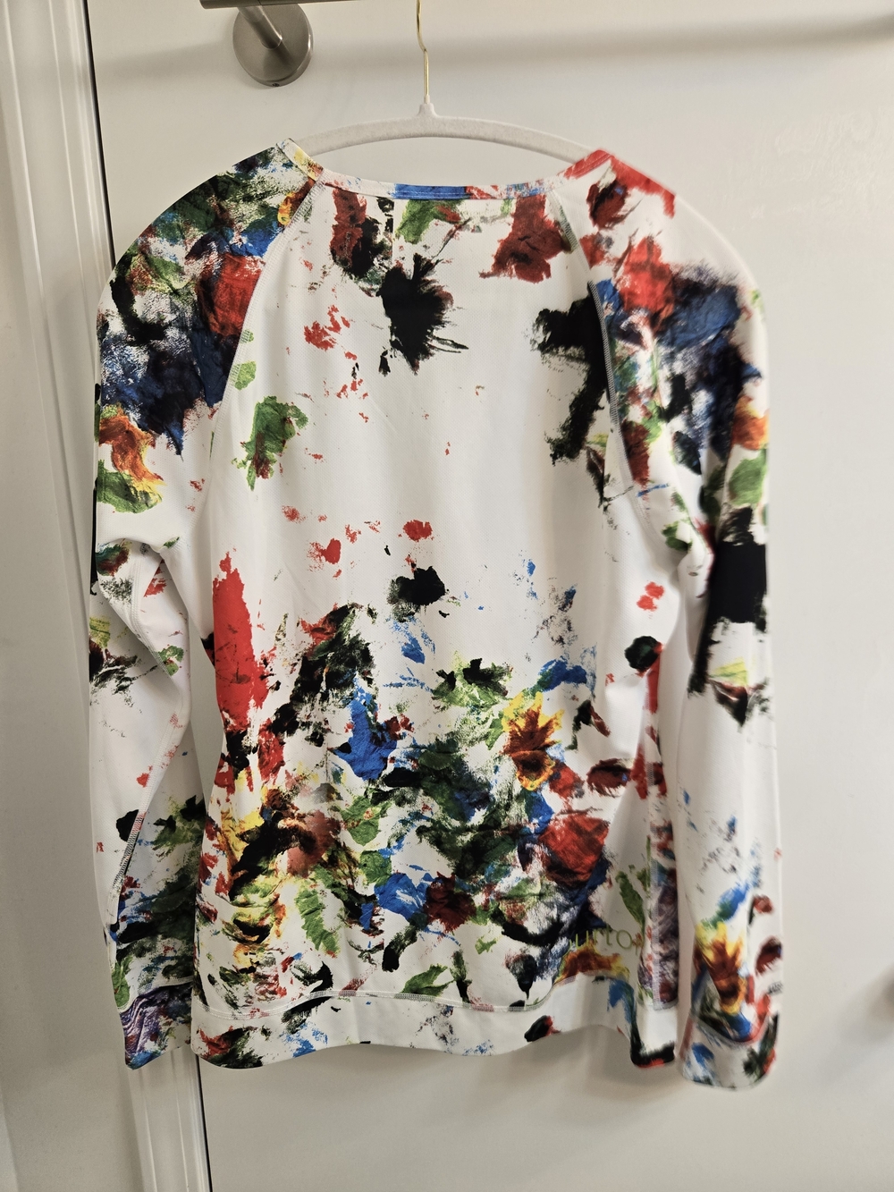 Burton Dryride Base Layer, Women’s L Paint-Splash Long Sleeve Top, Multicolor - Picture 3 of 14